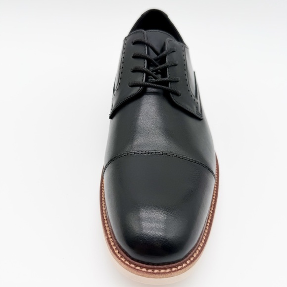 Stacy Adams Wesbridge Leather Cap Toe Oxford Dress Shoes Lace-Up Black 7.5 NEW